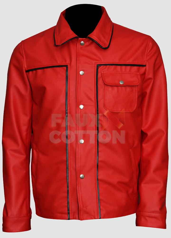 Elvis Presley The King Of Rock Shirt Collar Red Jacket